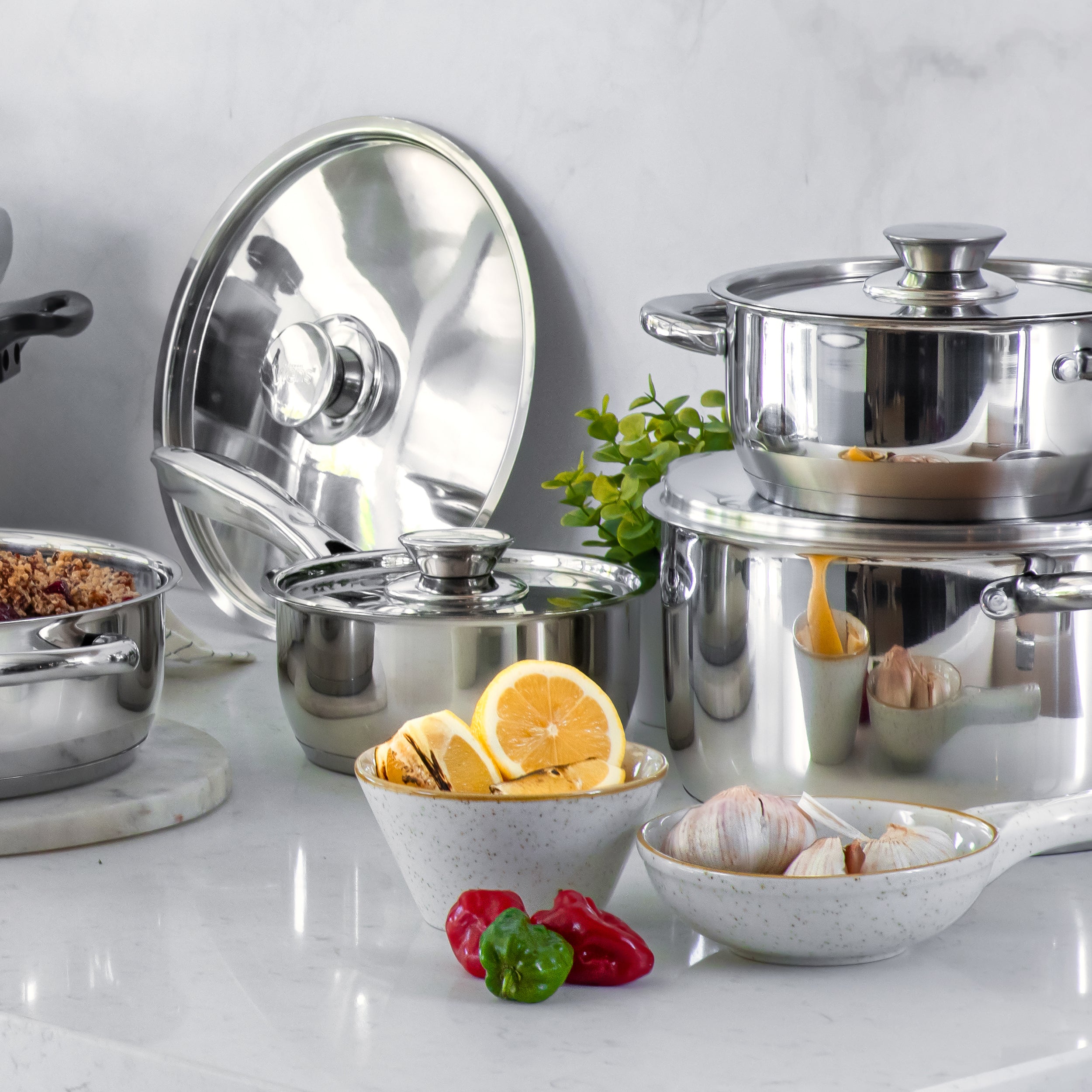 Batería de cocina 9 piezas Acero 470-9SS