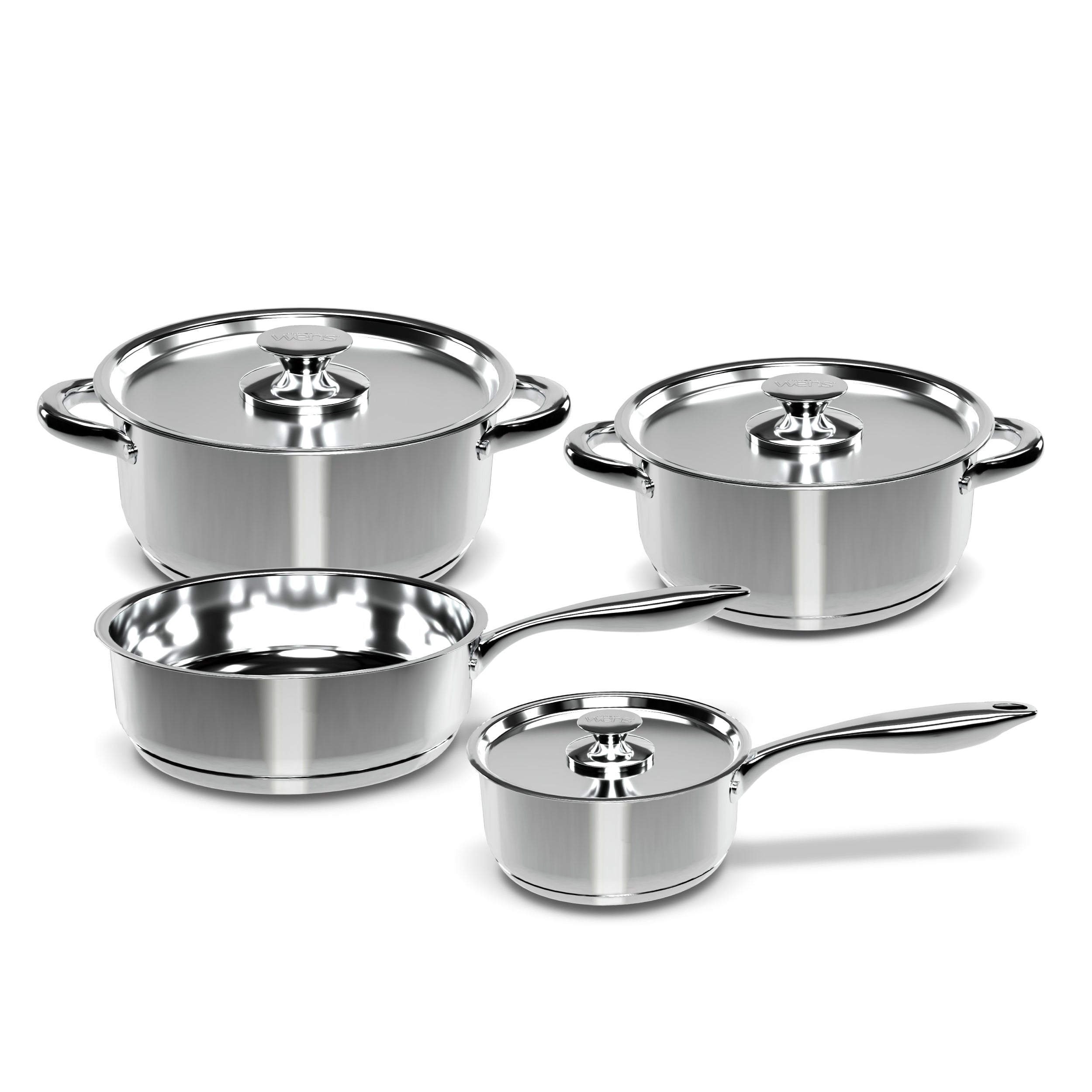 Batería de Cocina 7 Piezas Acero 450-7SS