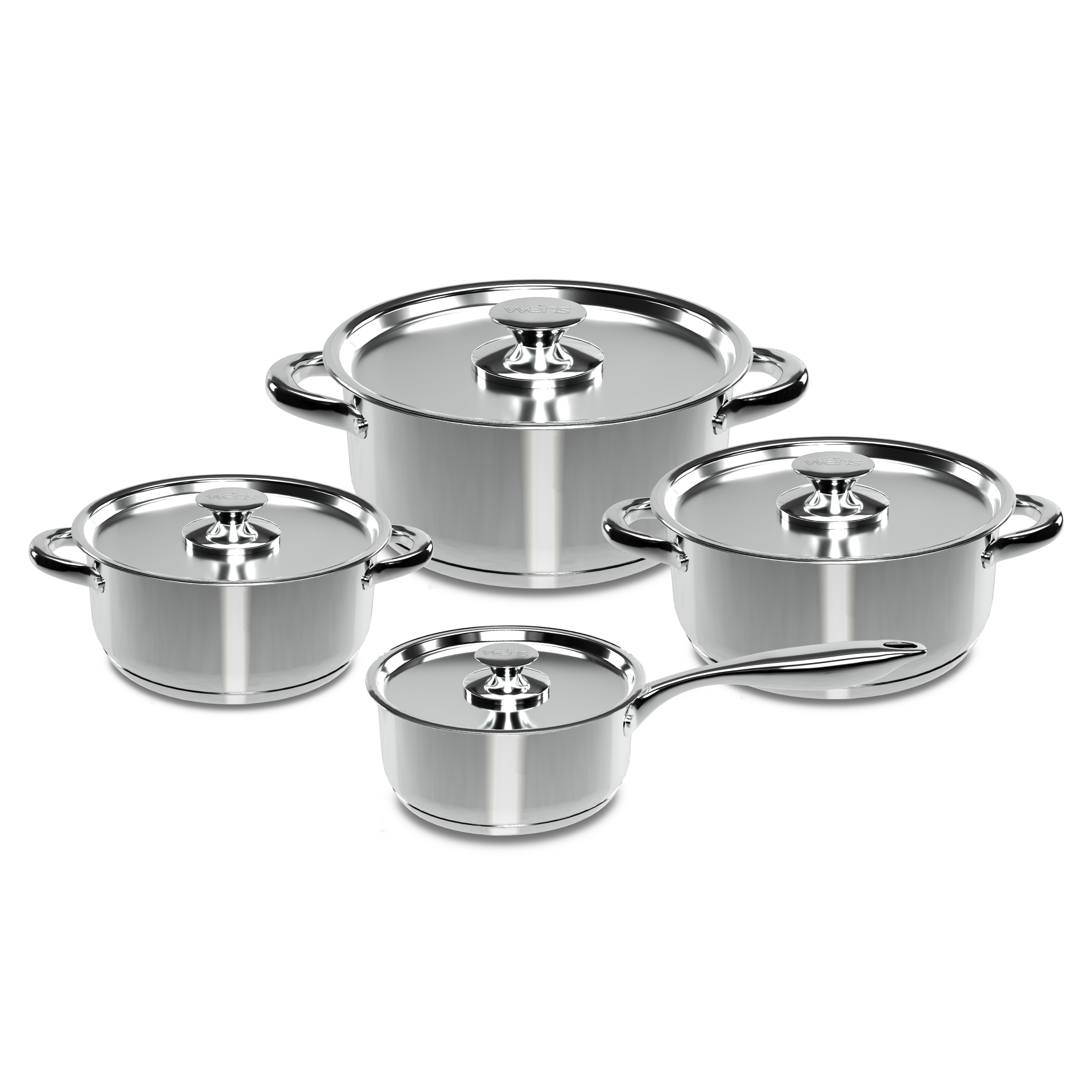 Batería de cocina 8 piezas Acero 460-8SS