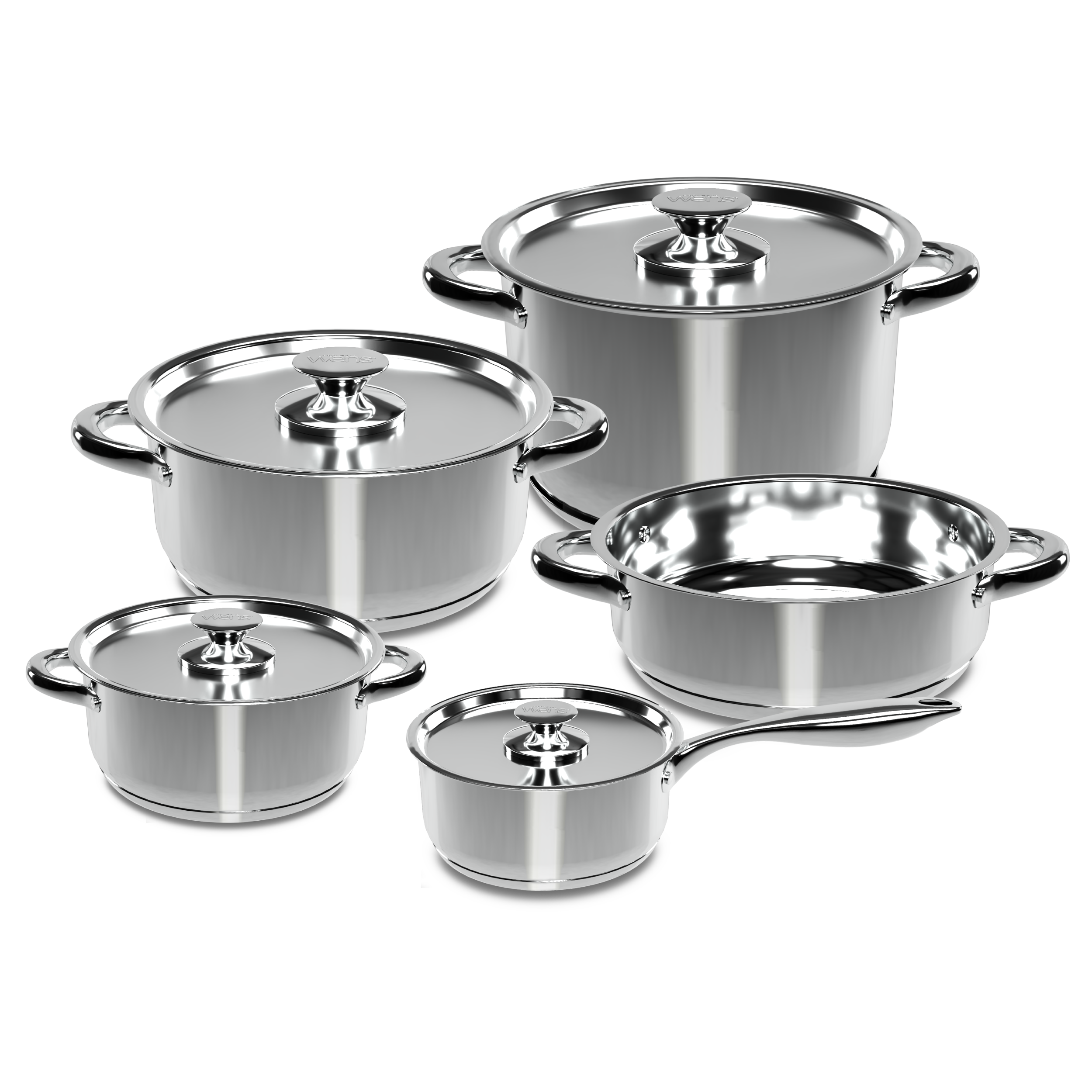 Batería de cocina 9 piezas Acero 470-9SS