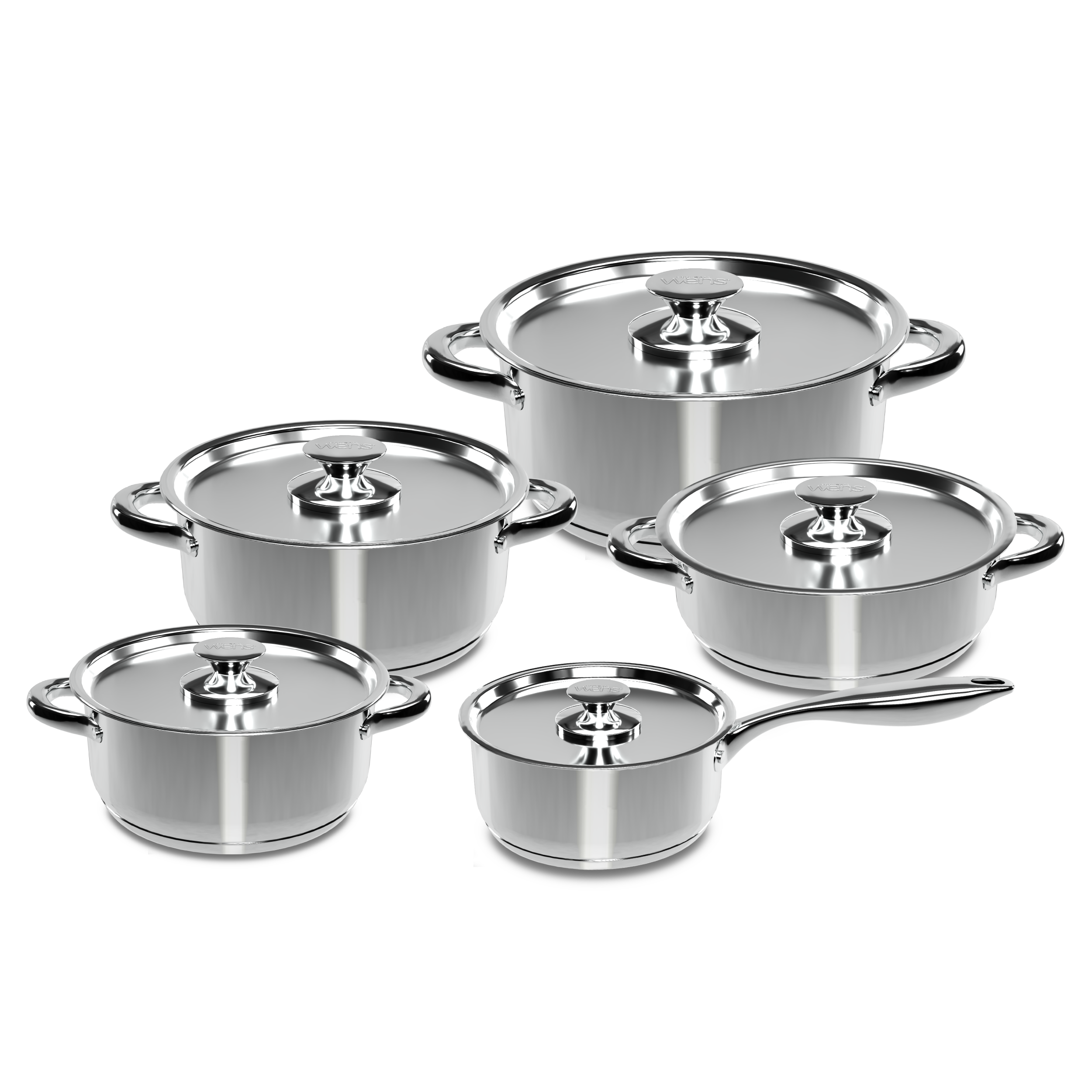 Batería de cocina 10 piezas Acero 680-10SS