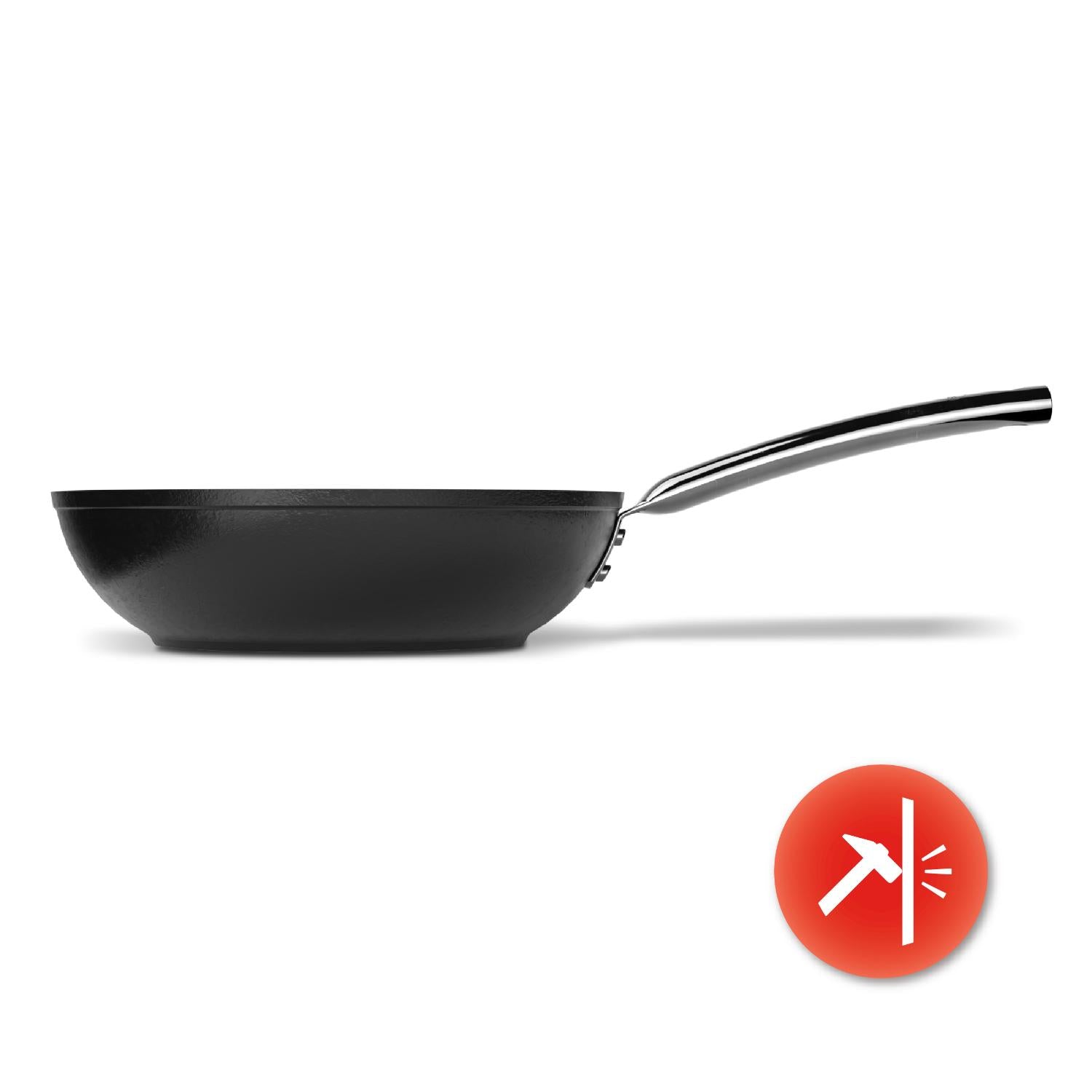 Sartén Wok Aluminio Forjado Antiadherente 26cm Black Wens